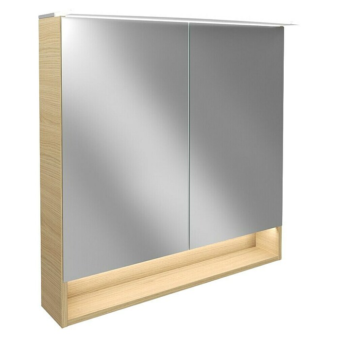 Fackelmann B.style LED-Spiegelschrank (B x H: 80 x 81,2 cm, Sandeiche) | BAUHAUS