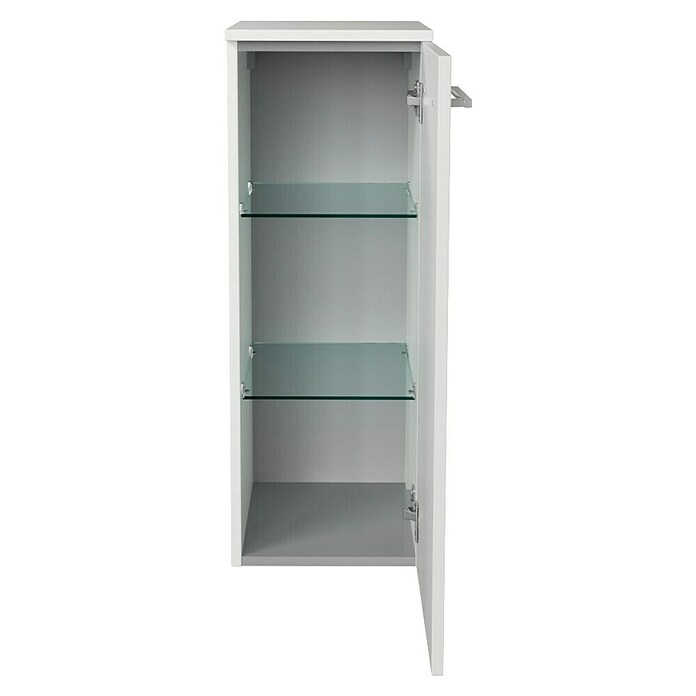 Fackelmann B.style Midischrank (1-türig, B x T x H: 30,2 x 32 x 82,6 cm, Anschlag: Rechts, Weiß Hochglanz) | BAUHAUS