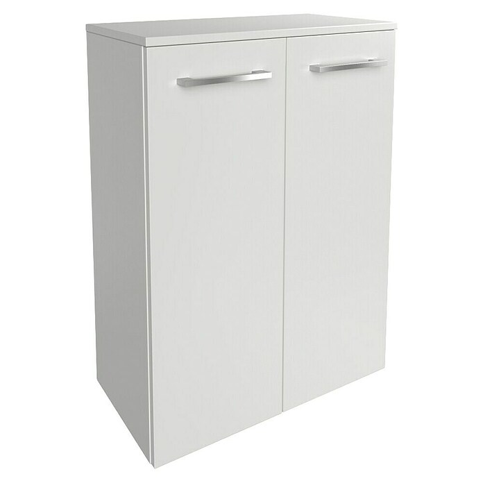 Fackelmann B.style Midischrank (2-türig, B x T x H: 60,2 x 32 x 82,6 cm, Weiß Hochglanz) | BAUHAUS