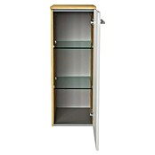Fackelmann B.style Midischrank (1-türig, B x T x H: 30,2 x 32 x 82,6 cm, Anschlag: Rechts, Weiß Hochglanz/Sandeiche) | BAUHAUS