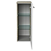 Fackelmann B.style Midischrank (1-türig, B x T x H: 30,2 x 32 x 82,6 cm, Anschlag: Rechts, Weiß Hochglanz/Nature Oak Holzoptik) | BAUHAUS