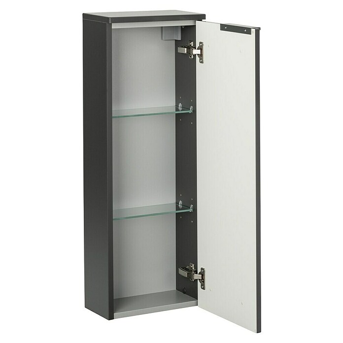 Fackelmann Luna Midischrank (B x T x H: 30,2 x 17 x 82,6 cm, Anthrazit Hochglanz) | BAUHAUS