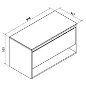 Fackelmann Natura Waschtischunterschrank (B x T x H: 93,4 x 45,5 x 52,3 cm, Ast Eiche Holzoptik) | BAUHAUS