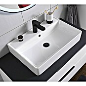Fackelmann Aufsatzwaschbecken VAIDA (B x L: 61 x 41 cm, Hahnloch: Mitte, Mit Überlauf, Weiß) | BAUHAUS