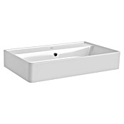 Fackelmann Aufsatzwaschbecken VAIDA (B x L: 61 x 41 cm, Hahnloch: Mitte, Mit Überlauf, Weiß) | BAUHAUS
