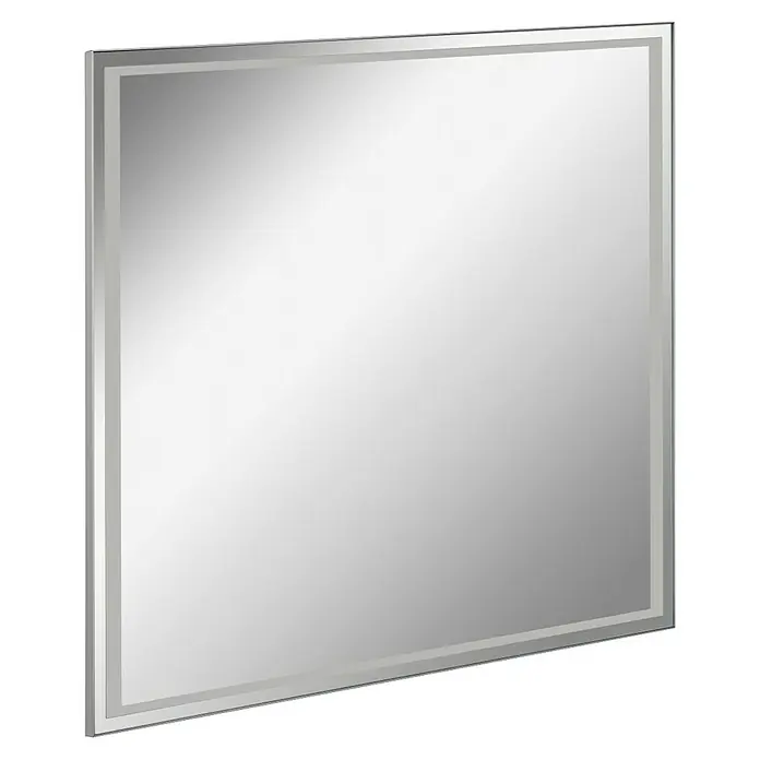 Fackelmann Lichtspiegel Framelight - B x H: 80,5 x 70,5 cm - Quadratischer Spiegel mit schmalem, modernem Rahmen, der Eleganz und Funktionalität vereint. Ideal für Badezimmer oder Ankleidezimmer.