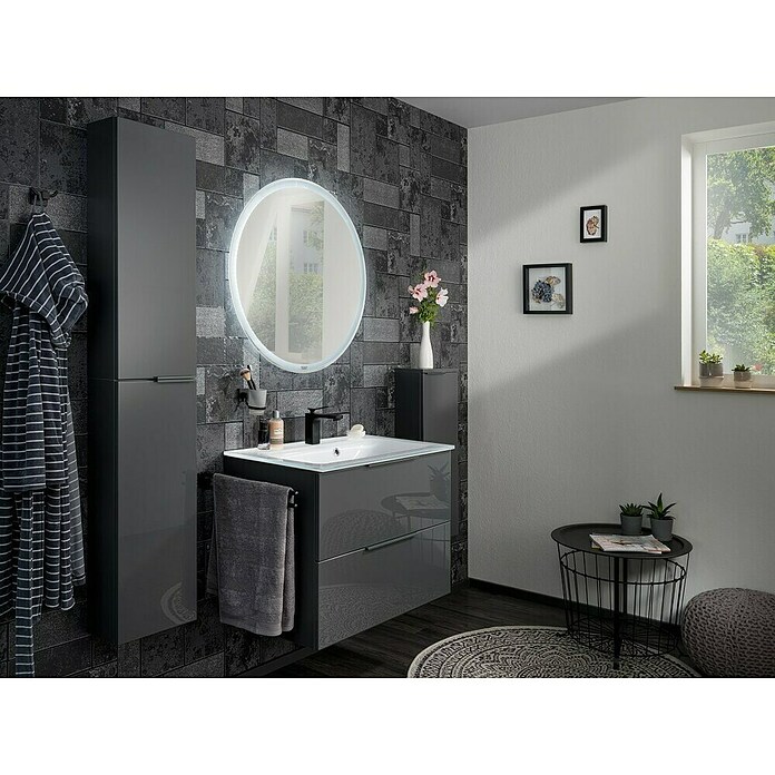 Fackelmann LED-Lichtspiegel Mirror (Durchmesser: 800 mm, umlaufende LED-Beleuchtung) | BAUHAUS
