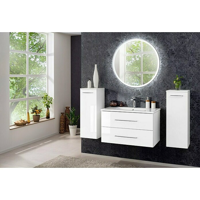 Fackelmann LED-Lichtspiegel Mirror (Durchmesser: 800 mm, umlaufende LED-Beleuchtung) | BAUHAUS