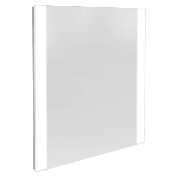 Fackelmann Mirrors LED-Lichtspiegel - B x H: 60 x 68 cm, Einfacher Anschluss über Schraubklemme, Rechteckig - Weiße, leere Leinwand, ideal für die Erstellung Ihres individuellen Meisterwerks oder die Präsentation Ihrer Kunstwerke.