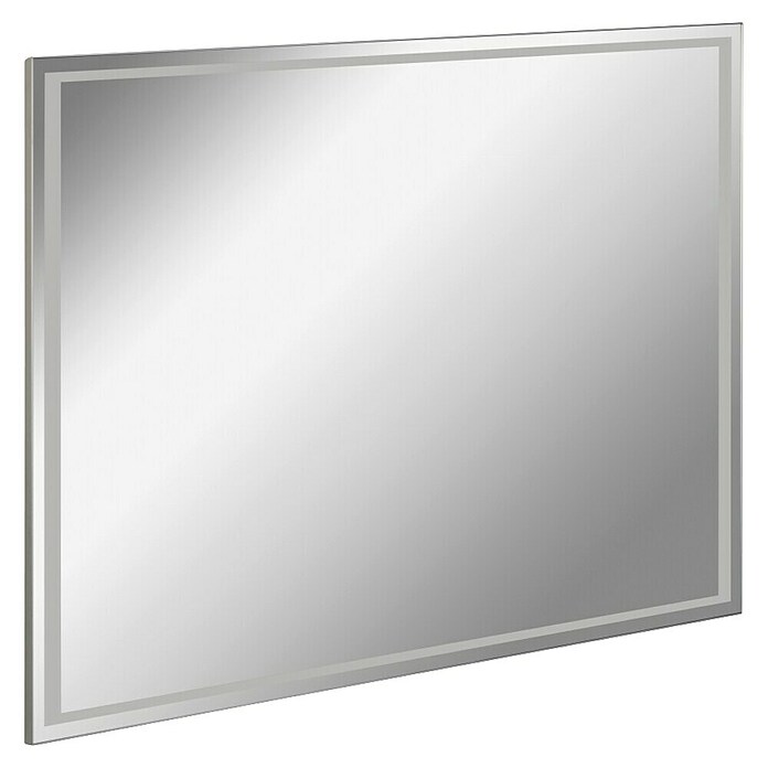 Fackelmann LED-Lichtspiegel Framelight (B x H: 100,5 x 70,5 cm, Lichtfarbe: Kaltweiß, Farbe Rahmen: Chrom glänzend) | BAUHAUS