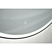 Fackelmann Mirrors LED-Lichtspiegel New York (80 x 80 cm, Sensorschalter mit Memoryfunktion, Rund, Schwarz) | BAUHAUS
