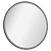 Fackelmann Mirrors LED-Lichtspiegel New York (80 x 80 cm, Sensorschalter mit Memoryfunktion, Rund, Schwarz) | BAUHAUS