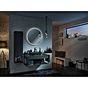 Fackelmann Mirrors LED-Lichtspiegel New York (80 x 80 cm, Sensorschalter mit Memoryfunktion, Rund, Schwarz) | BAUHAUS