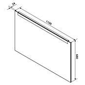 Fackelmann Mirrors LED-Lichtspiegel Mirror (110 x 68 cm, verdeckter Sensorschalter, Rechteckig) | BAUHAUS