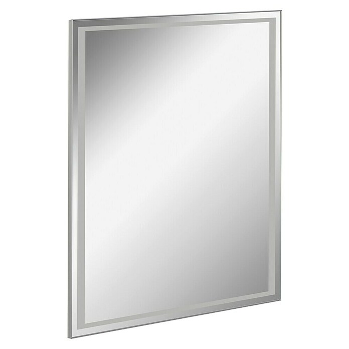 Fackelmann LED-Lichtspiegel Framelight (B x H: 60,5 x 70,5 cm, Lichtfarbe: Kaltweiß, Farbe Rahmen: Chrom glänzend) | BAUHAUS