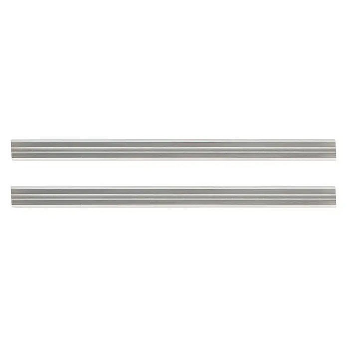 DeWalt Juego de cuchillas de repuesto DT3906-QZ - 2 pzs. - Perfiles de aluminio: Dos perfiles de aluminio plateados con un diseño acanalado, ideales para la construcción y el encuadre.