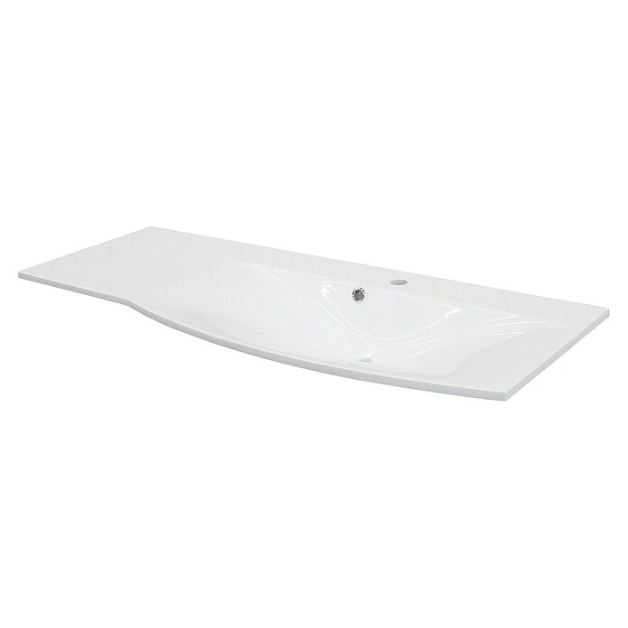 Fackelmann Verona Einbauwaschbecken Lugano (115 x 46 cm, Hahnloch: Mitte, Weiß, Ablage links) | BAUHAUS