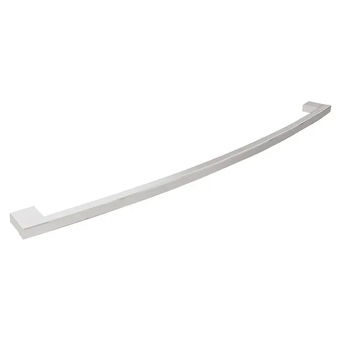 Fackelmann Verona Waschtischunterschrank - B x T x H: 79,4 x 45,5 x 57,5 cm, Weiß Hochglanz/Nussbaum Holzoptik - Elegante silberne Möbelgriff mit geraden Linien. Ideal für moderne Küchen oder Badezimmer, verleiht einen Hauch von Stil.