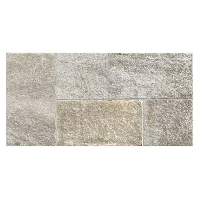 Pavimento porcelánico Quartz (30,8 x 61 cm, Gris plata, Efecto piedra)