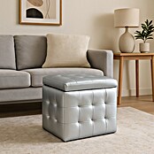 Puf Kubo Store (L x An x Al: 40 x 40 x 41 cm, Plateado) | BAUHAUS