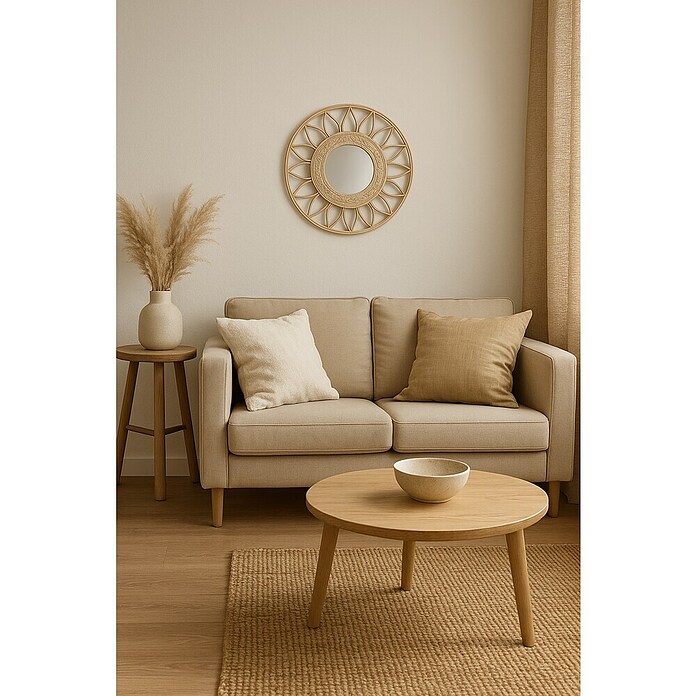Espejo de pared Oppo (Diámetro: 50 cm, Natural) | BAUHAUS