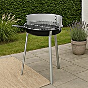 Grillstar Barbacoa redonda Denver (Negro/Plateado, Superficie parrilla: Ø 34 cm)