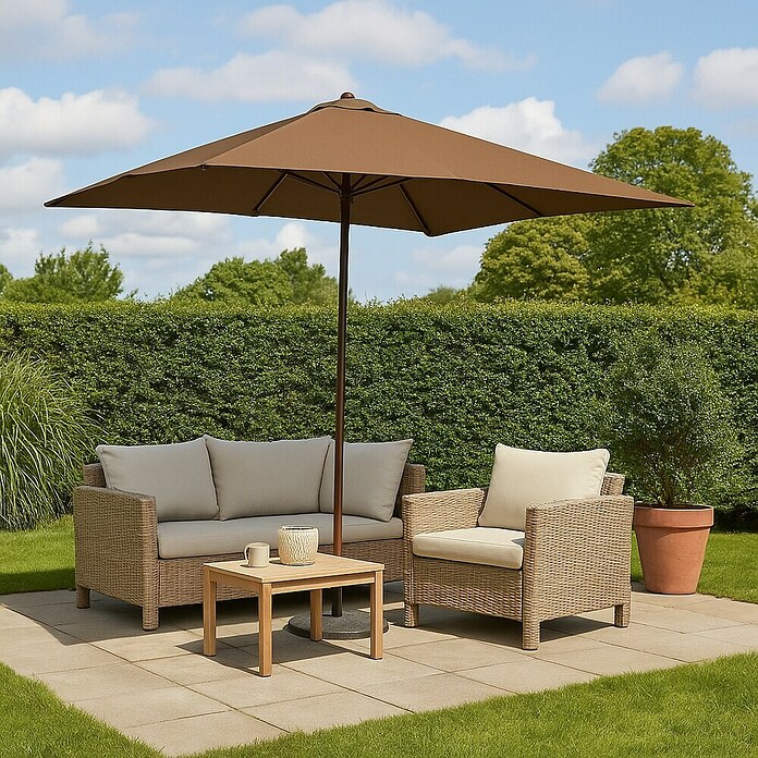 Sunfun Parasol para exterior Lian (Taupe, L x An: 300 x 200 cm)