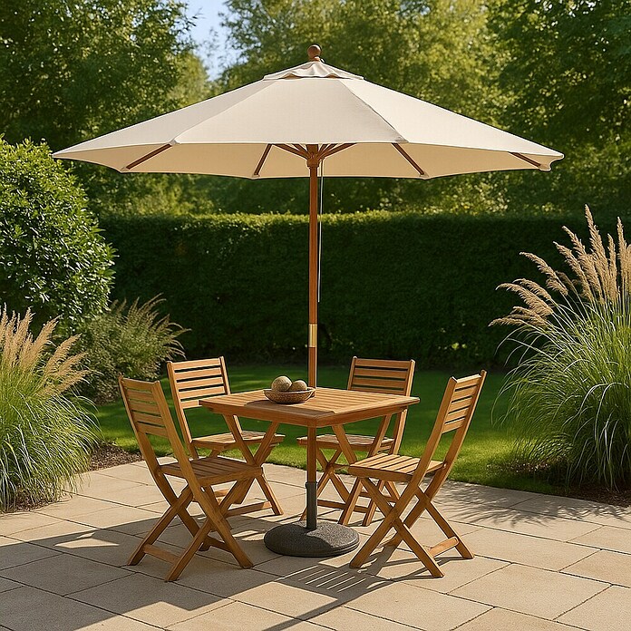Sunfun Parasol para jardín Lian  (Crudo, Diámetro: 300 cm)