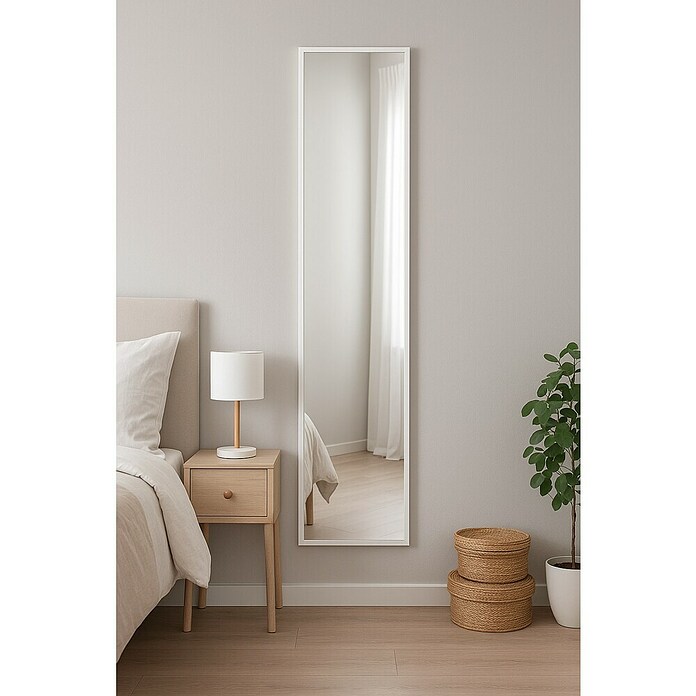 Espejo de pared Amberes (40 x 160 cm, Blanco) | BAUHAUS