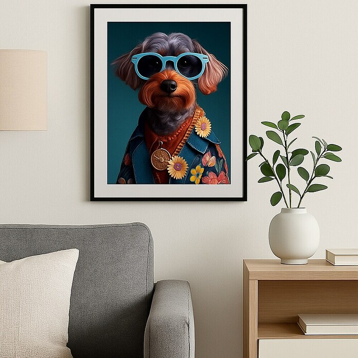 Cuadro Perro medalla (An x Al: 30 x 40 cm, 1 pzs.) | BAUHAUS
