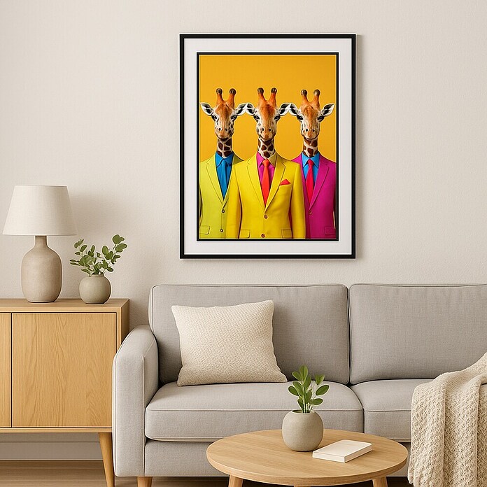 Cuadro Jirafas Pop Art (An x Al: 30 x 40 cm, 1 pzs.) | BAUHAUS