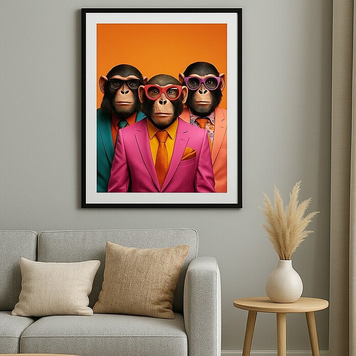 Cuadro Chimpancé Pop Art (An x Al: 30 x 40 cm, 1 pzs.) | BAUHAUS