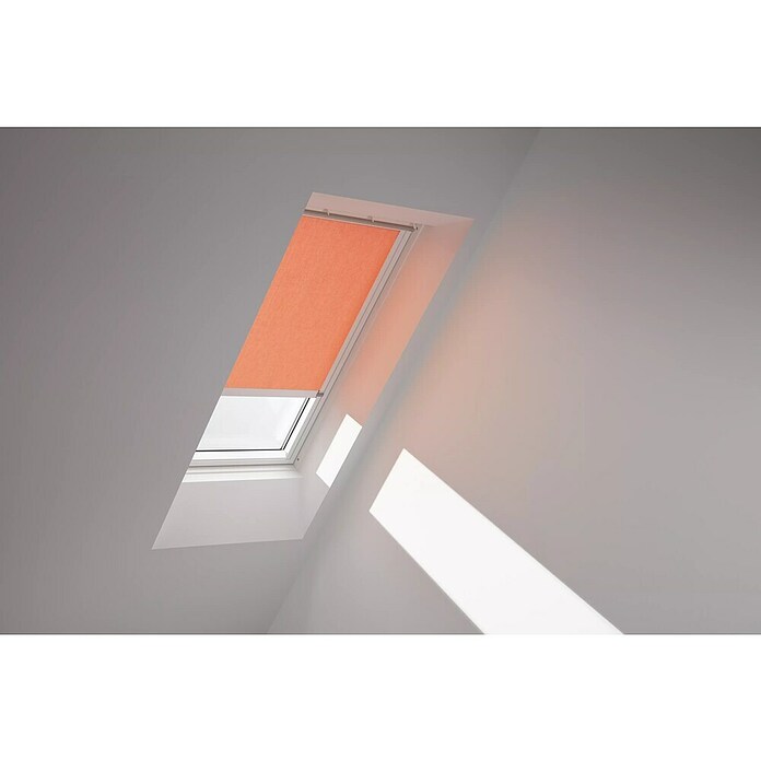Velux Dachfensterrollo RSL P31 4164KWL (Farbe: Orange - 4164KWL, Farbe Schiene: Weiß, Solarbetrieben) | BAUHAUS