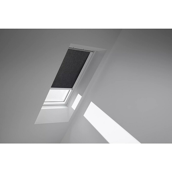 Velux Dachfensterrollo RML MK06 4069KWL (Farbe: Schwarz - 4069KWL, Farbe Schiene: Weiß, Elektrisch) | BAUHAUS