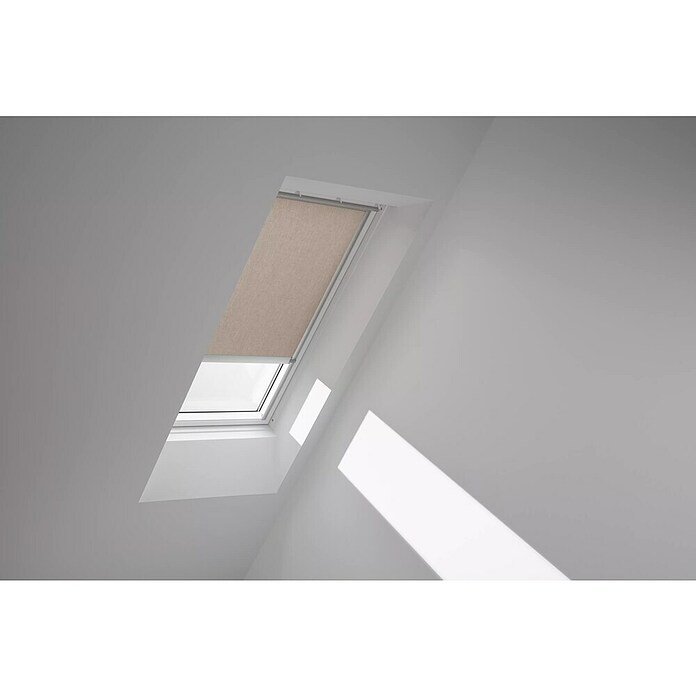 Velux Dachfensterrollo RSL UK08 4163K (Farbe: Nougat - 4163K, Farbe Schiene: Aluminium, Solarbetrieben) | BAUHAUS