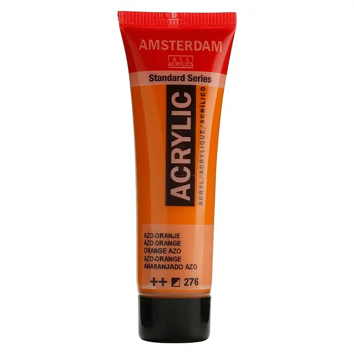 Talens Amsterdam Pintura acrílica Standard - Anaranjado azo, 20 ml, Tubo - Tubo de Pintura Acrílica Amsterdam Azo-Orange, un producto de alta calidad para artistas y aficionados. Perfecto para obras vibrantes y duraderas.