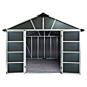 Palram Yukon Gerätehaus (257 x 307 x 252 cm, Grau, Mit Boden)