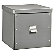 Zeller Present Aufbewahrungsbox (L x B x H: 33,5 x 33 x 32 cm, Pappe, Grau)