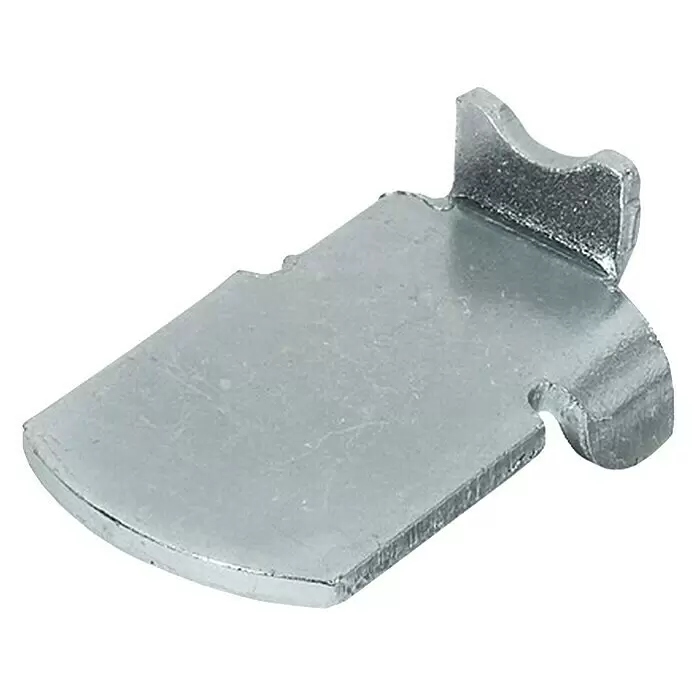 Suki Soporte para estantes - L x An x Al: 28 x 16 x 6 mm, Plateado - Soporte de estante metálico plano plateado con frente curvo y pequeñas pestañas de retención.
