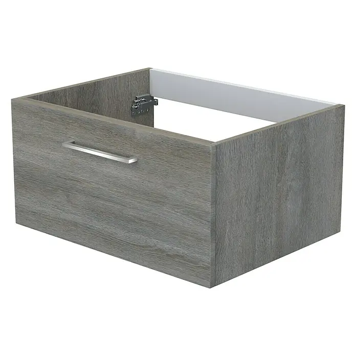 Camargue Espacio Waschtischunterschrank - 60 x 46 x 30 cm, Faro - Grauer Waschtischunterschrank mit Schublade und Griff, ideal für moderne Badezimmer. Bietet praktischen Stauraum unter dem Waschbecken.