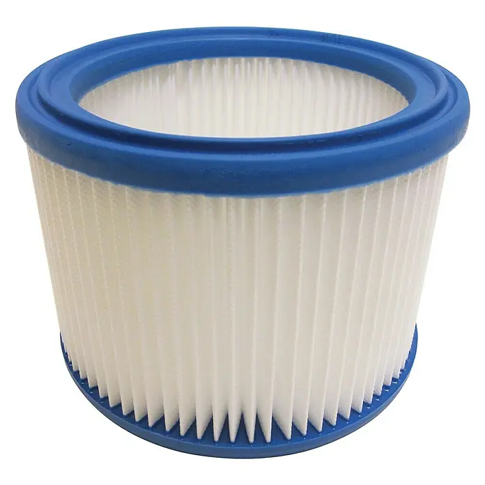 Nilfisk Filterelement - Passend für: Nilfisk Nass-Trockensauger Aero- & Attix-Serie - Staubsaugerfilter mit blauer Gummidichtung. Der Filter ist plissiert und für eine effektive Staubaufnahme konzipiert.