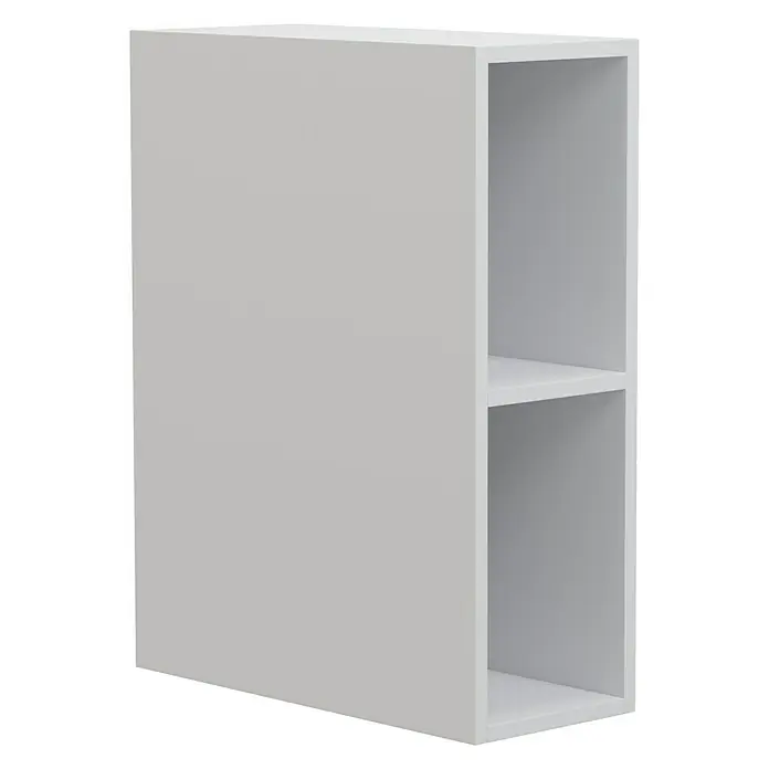 Camargue Espacio Unterschrankregal - 20 x 46 x 60 cm, Weiß - Ein weißes Regal mit zwei Fächern, ideal für Bücher oder Deko. Schlichtes Design für jeden Raum.