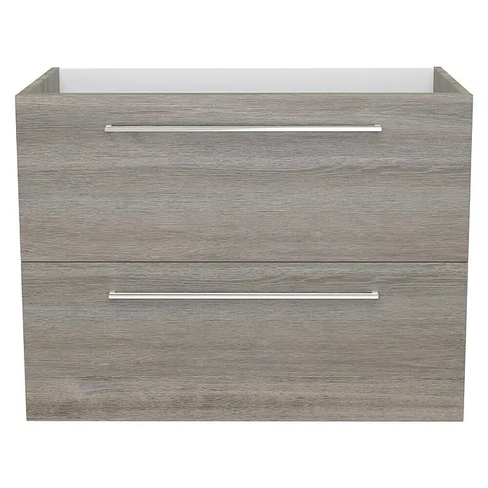Camargue Espacio Waschtischunterschrank - 80 x 46 x 60 cm, 2 Schubkästen, Faro - Modernes Badezimmer-Unterschrankmöbel mit zwei Schubladen und stilvollen Griffen, ideal für jedes Badezimmerdesign.