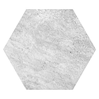Terrassenfliese Wabe (59 cm x 51 cm x 20 mm, Quarzite White, Matt)