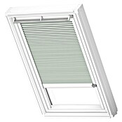 Velux Dachfensterplissee FSC P08 1168KWL (Farbe: Blassgrün - 1168KWL, Farbe Schiene: Weiß, Solarbetrieben) | BAUHAUS