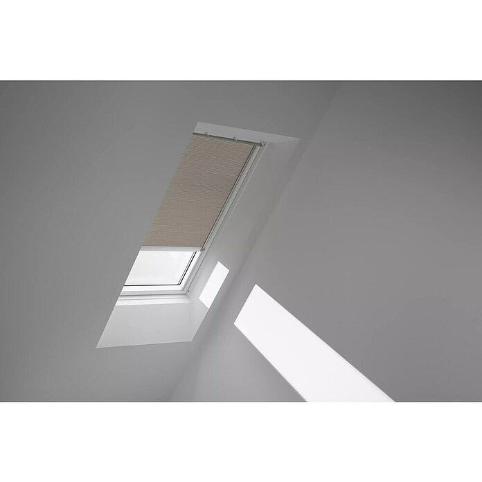 Velux Dachfensterplissee FSC S08 1171K (Farbe: Cremegrau - 1171K, Farbe Schiene: Aluminium, Solarbetrieben) | BAUHAUS