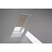Velux Dachfensterplissee FSC S08 1171K (Farbe: Cremegrau - 1171K, Farbe Schiene: Aluminium, Solarbetrieben) | BAUHAUS