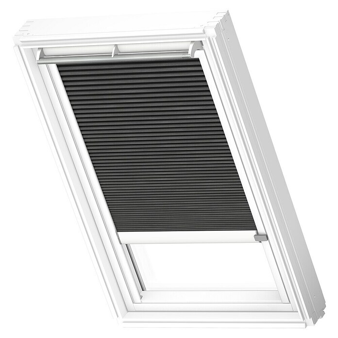 Velux Dachfensterplissee FSC P06 1047KWL (Farbe: Graphit - 1047KWL, Farbe Schiene: Weiß, Solarbetrieben) | BAUHAUS