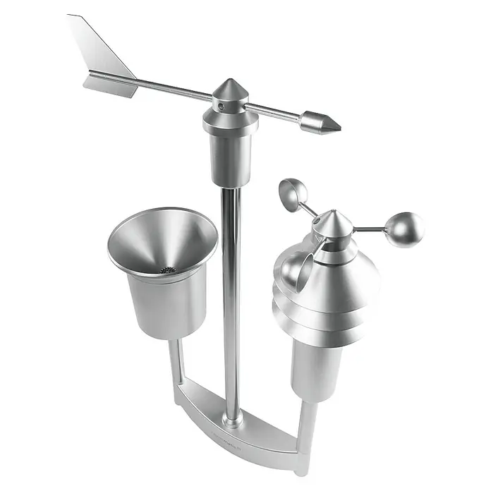 Homematic IP Funk-Wettersensor HmIP-SWO-PR - Batteriebetrieben, 15 x 40 x 65 cm, Edelstahl - Wetterstation im Detail. Die silberne Wetterstation mit Windrichtungsanzeiger, Windmesser und Regenmesser bietet umfassende Wetterdaten.