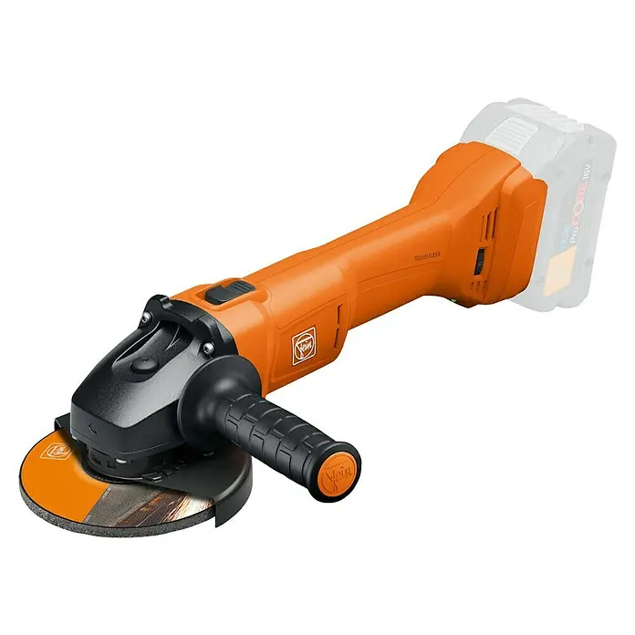 Fein AMPShare 18V Akku-Winkelschleifer CCG 18-125-12 AS - Ohne Akku, Durchmesser Scheibe: 125 mm - Akku-Winkelschleifer von Fein mit bürstenlosem Motor und ProCORE-Akku, ideal für professionelle Schleifarbeiten.